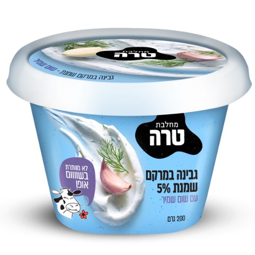 קרם גבינת שמנת עם שום ושמיר 5%, 200 גרם