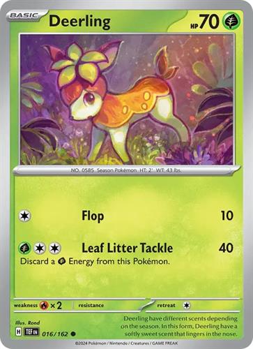 קלף בודד single פוקימון - deerling - Temporal Forces - 016/162