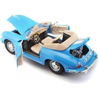 דגם מכונית פורשה 356B קבריולט 1:18 1961 BBurago Porsche 356B Cabriolet