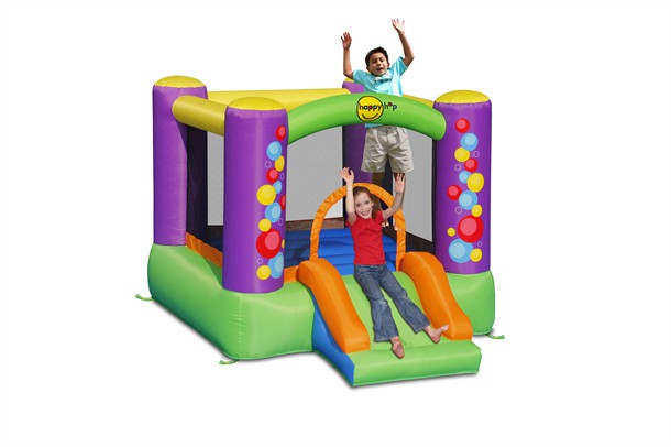מתקן קפיצה מגלשת בועות וחישוק הפי הופ - 9201 - Bubble Slide And Hoop Bouncer Happy Hop