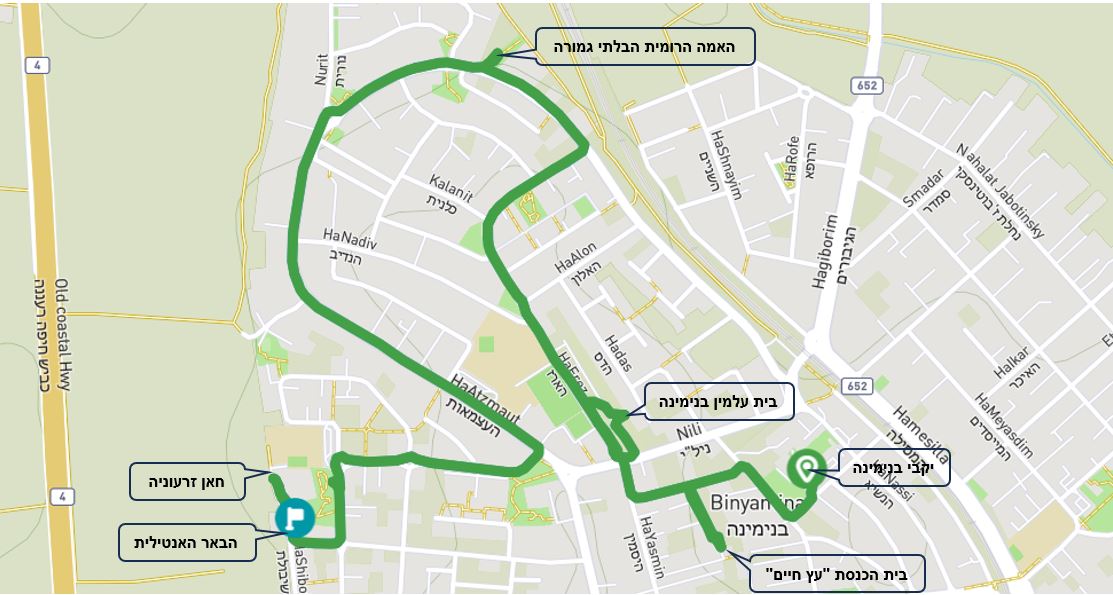 מפת המסלול ברכב