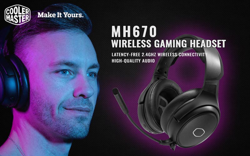 אוזניות גיימינג אלחוטיות COOLERMASTER MH670