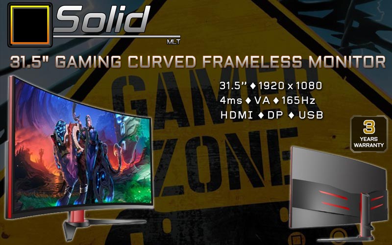 מסך גיימינג קעור 165HZ "31.5 SOLID