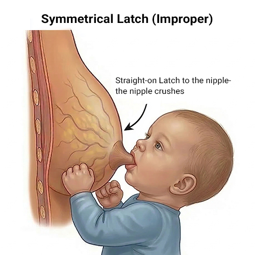 Improper symmetrical latch