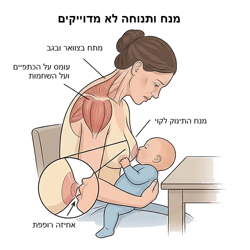 מנח הנקה לא תקין
