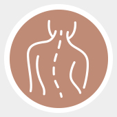 Icon illustration of a back