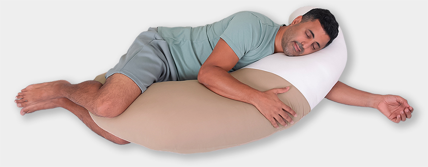 כרית גוף מלא / כרית גוף ארוכה לשינה בריאה BodyMoon דגם Natural