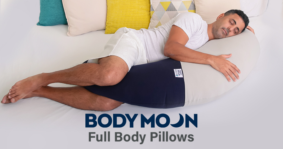 Innovative Body-Comfort Products that gives support during rest and sleep and during special periods in life. Made of the highest quality raw materials for long-term use. BodyMoon Full Body Pillow for healthy sleep