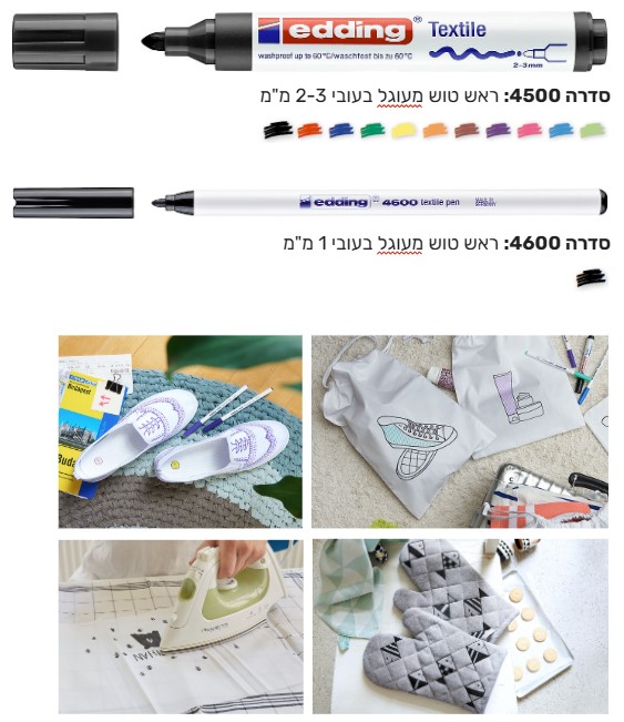 אילוסטרציה של טוש לטקסטיל